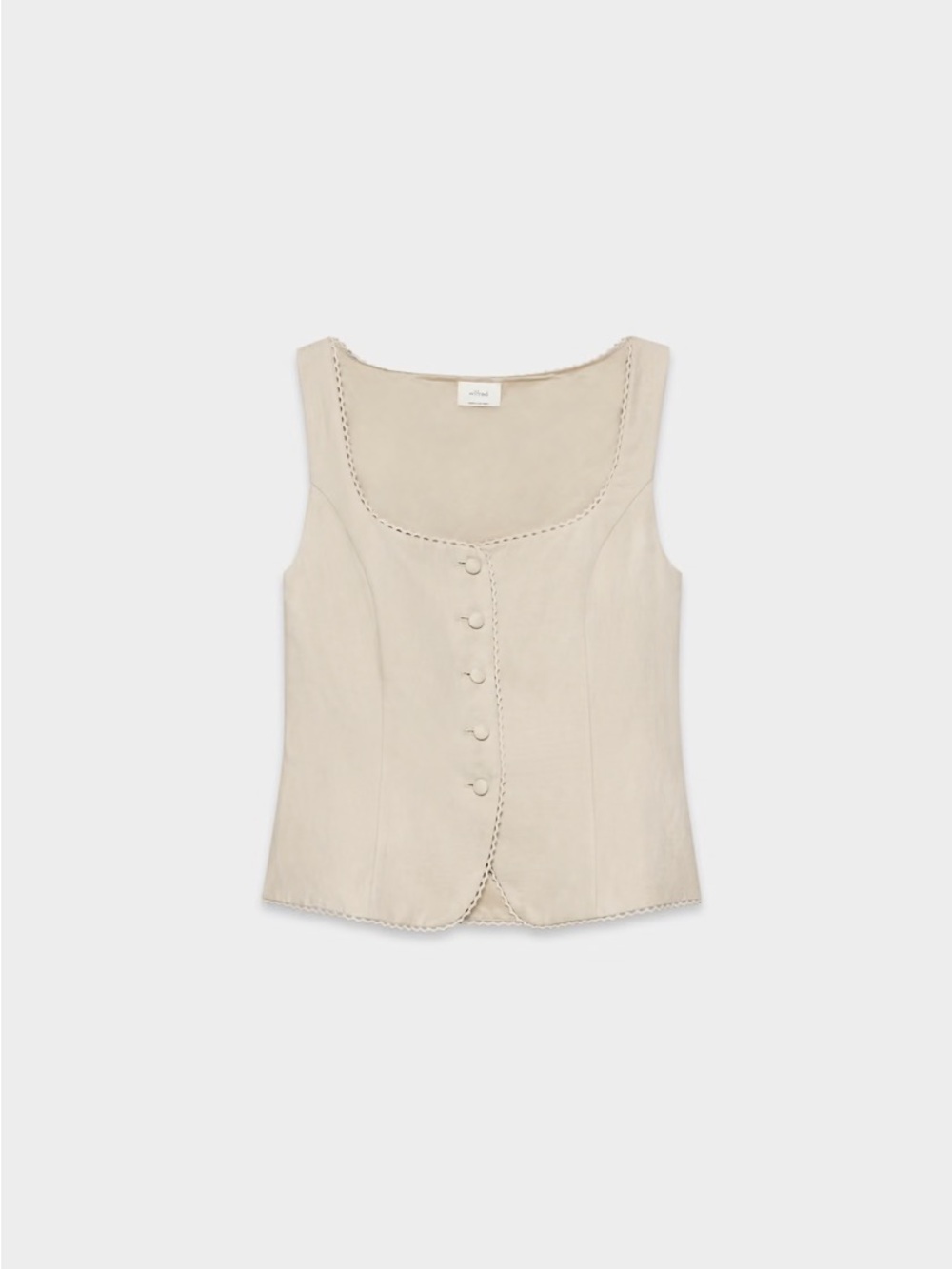 Aritzia Octavo Bustier in Linen, Marcona Beige